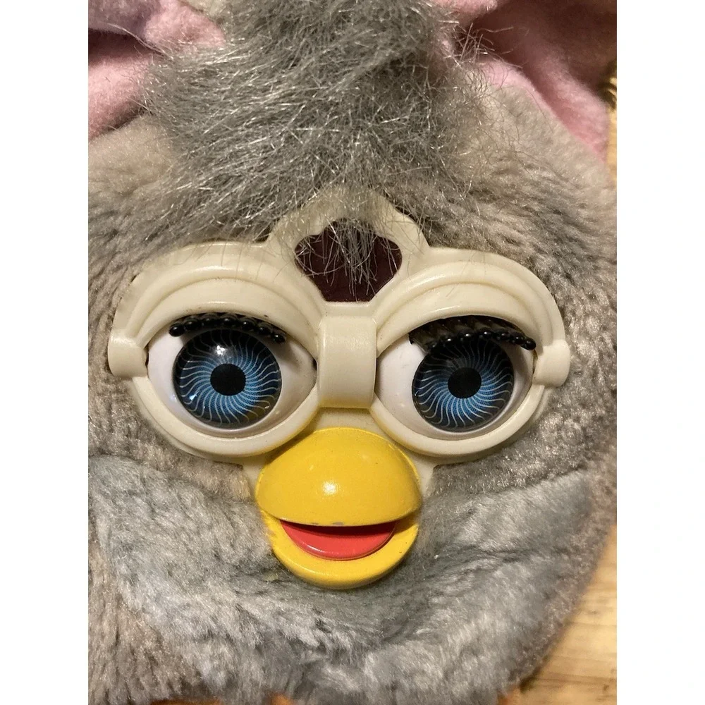 Vintage Furby Buddies Soft Plush Bean Toy 1999 Grey 5